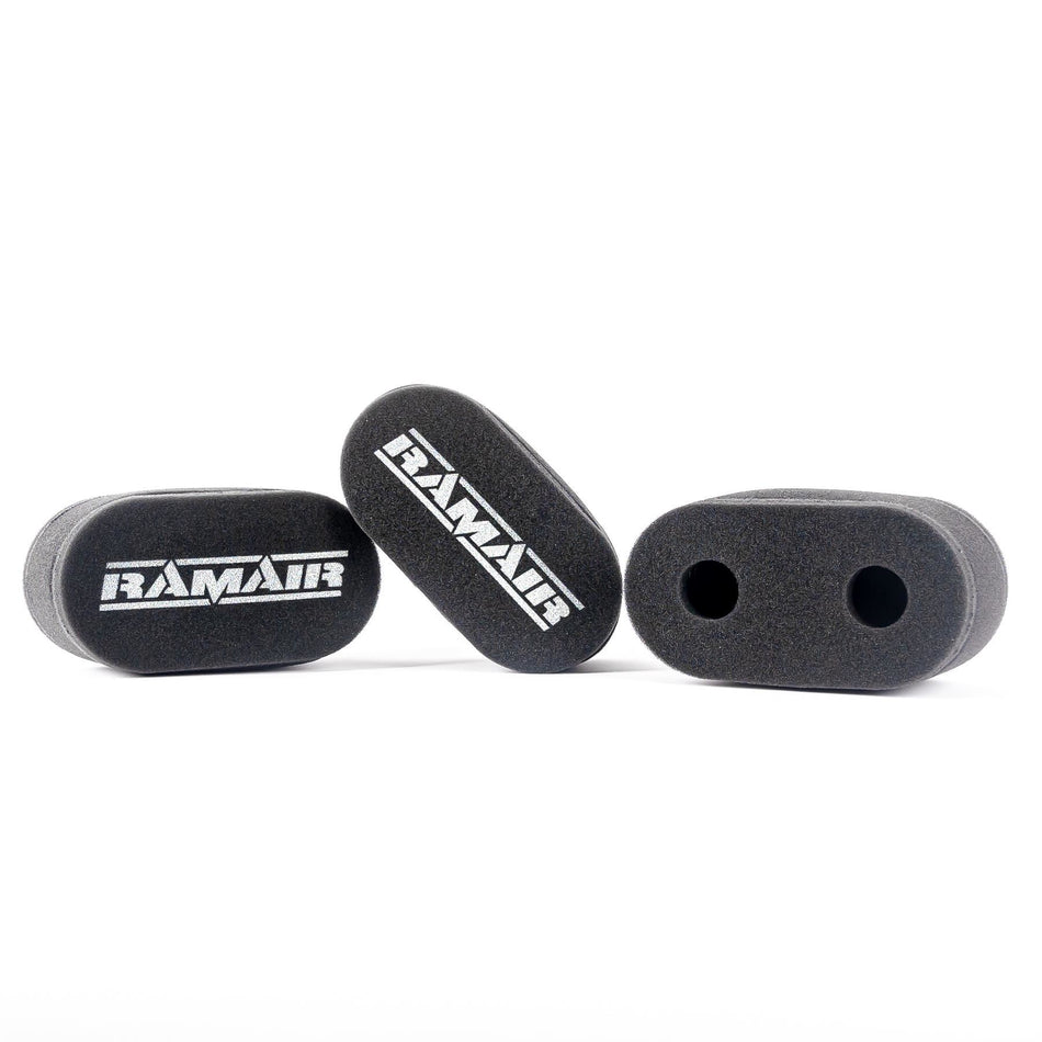 Ramair Performance Carb Sock Dual Layer Foam 3x Air Filters Caged 84mm Medium