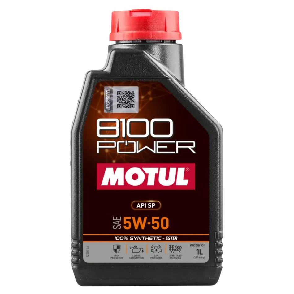MOTUL 8100 POWER 5W-50 Motorsport Car Ester Synthetic Engine Oil (1L & 5L)