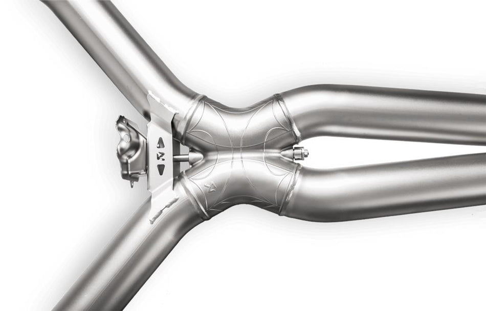 Akrapovic Evolution Link Pipe Mid Pipe Set Titanium For Mercedes C63 C63S AMG W205 Coupe/Sedan 15-18