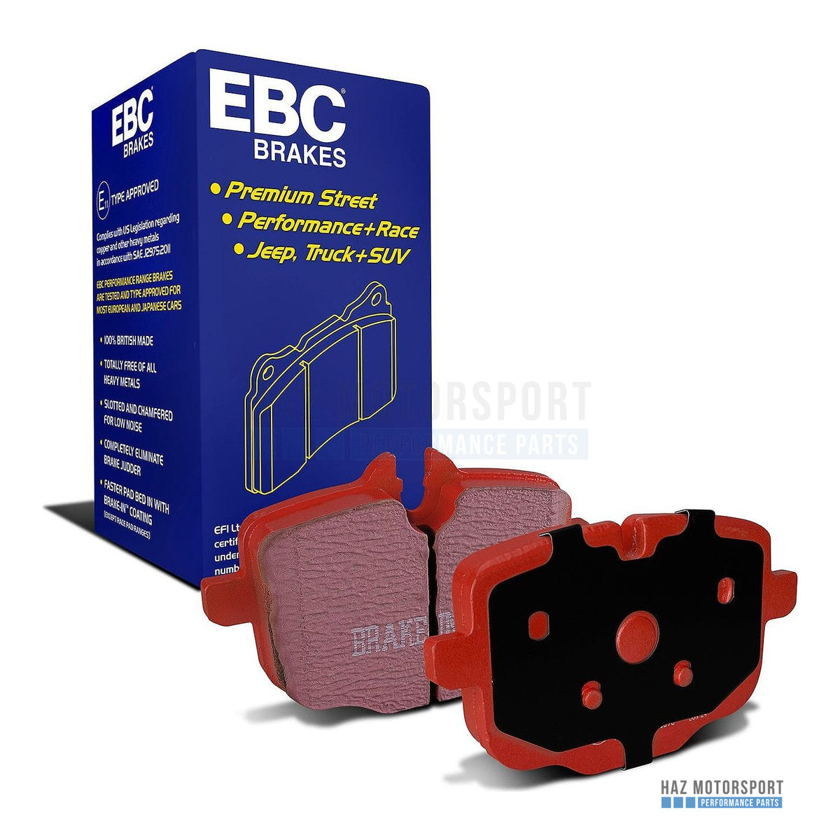 EBC Redstuff Rear Brake Pads For BMW X3 M F97 & X4 M F98 inc Competition - Low Dust, Low Noise Ceramic