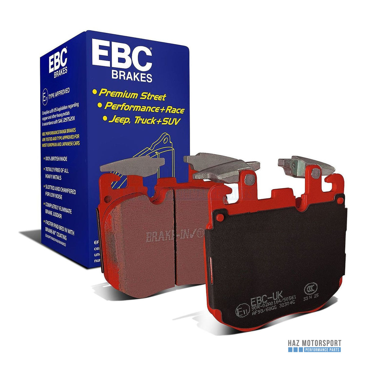 EBC Redstuff Front Brake Pads For BMW X3 M F97 & X4 M F98 inc Competition - Low Dust, Low Noise Ceramic