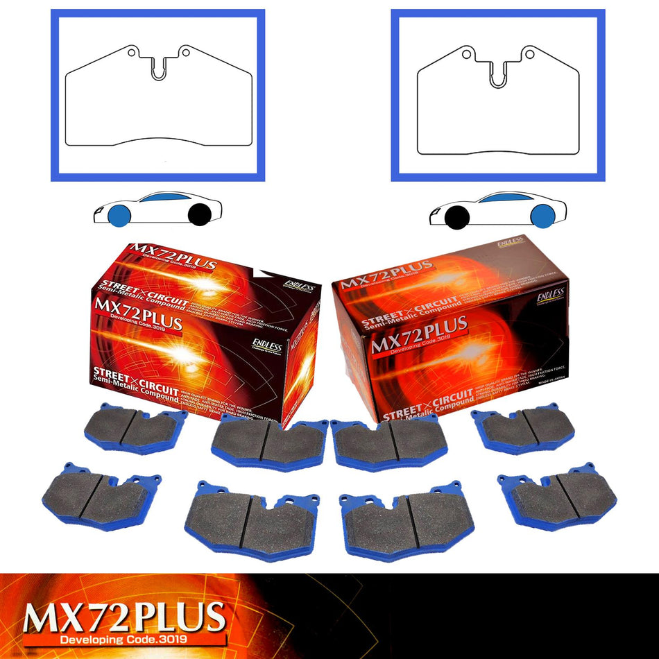 Endless Front Rear MX72 PLUS Racing Brake Pads EIP001-MX72PLUS EIP002-MX72PLUS