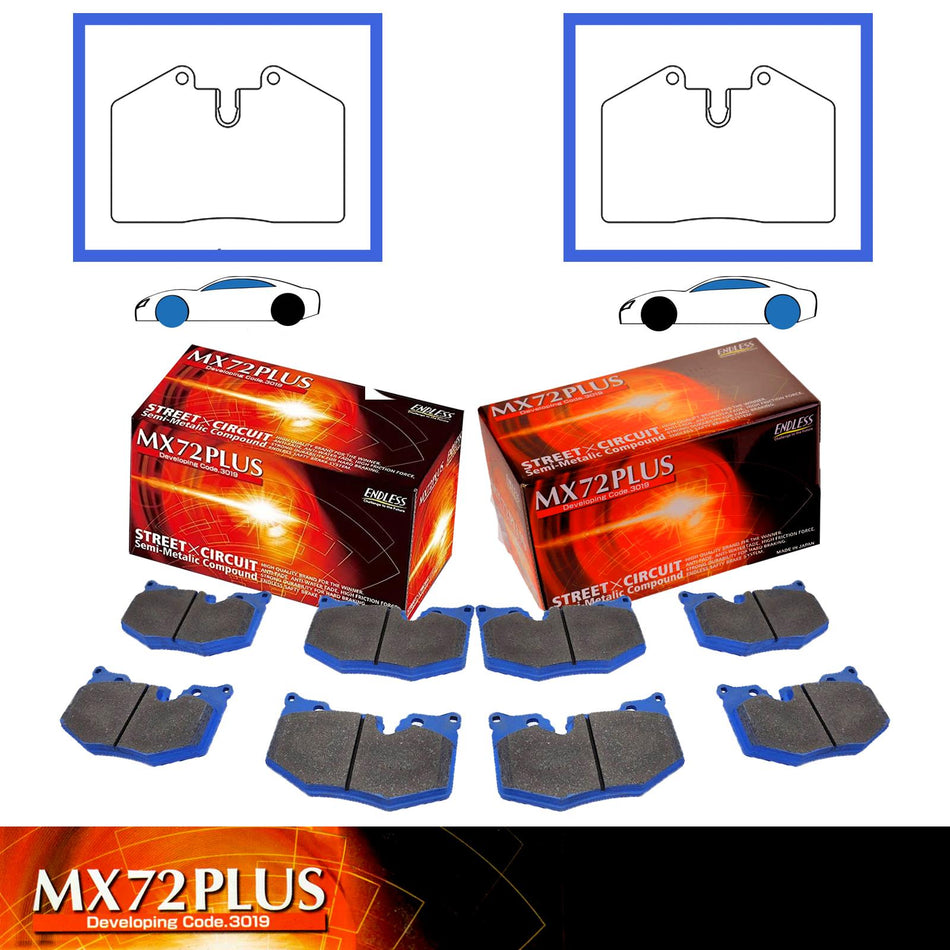 Endless Front Rear MX72 PLUS Racing Brake Pads EIP002-MX72PLUS EIP002-MX72PLUS