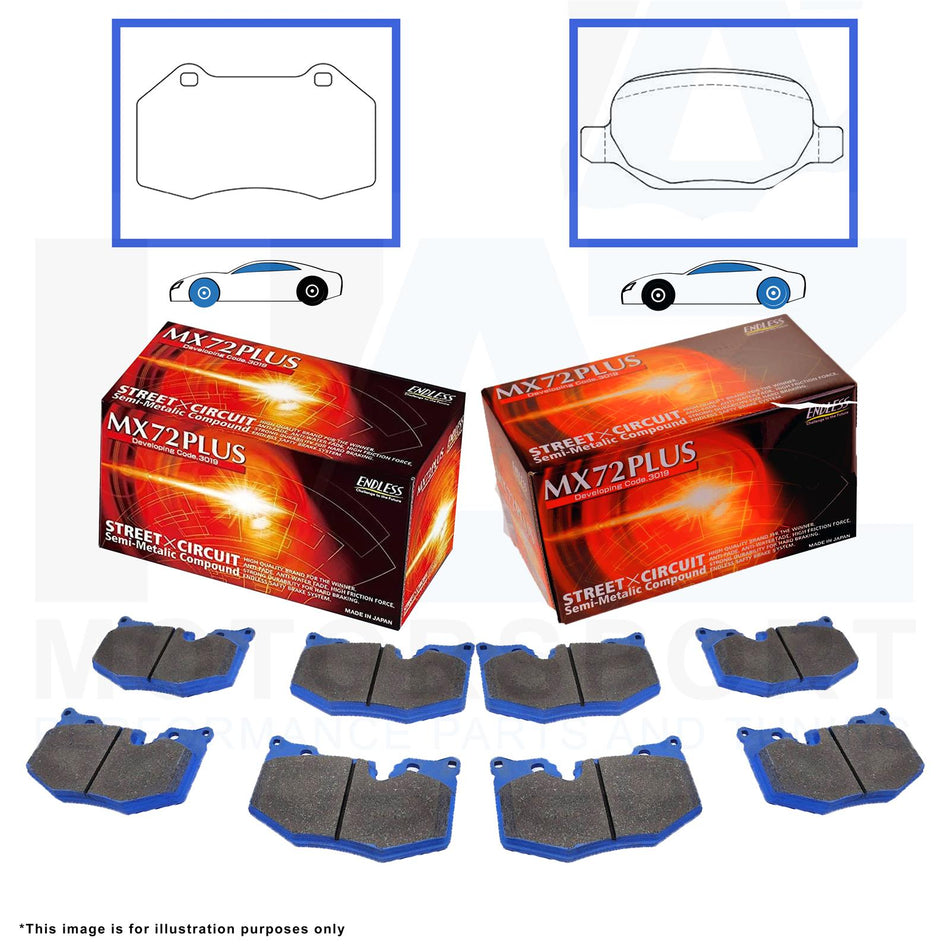 Endless Front Rear MX72 PLUS Racing Brake Pads EIP191-MX72PLUS EIP115-MX72PLUS