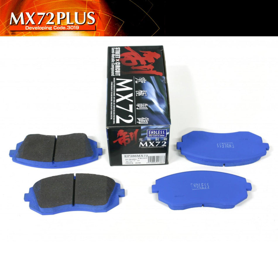 EP386 Endless Front MX72 PLUS Performance Racing Brake Pads EP386-MX72PLUS