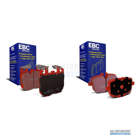 EBC Redstuff Front & Rear Brake Pads Kit For BMW X3 M F97 & X4 M F98 inc Competition - Low Dust, Low Noise