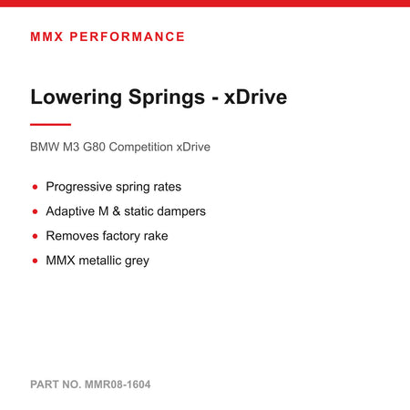 MMX Lowering Springs Kit - BMW M3 G80 Competition xDrive