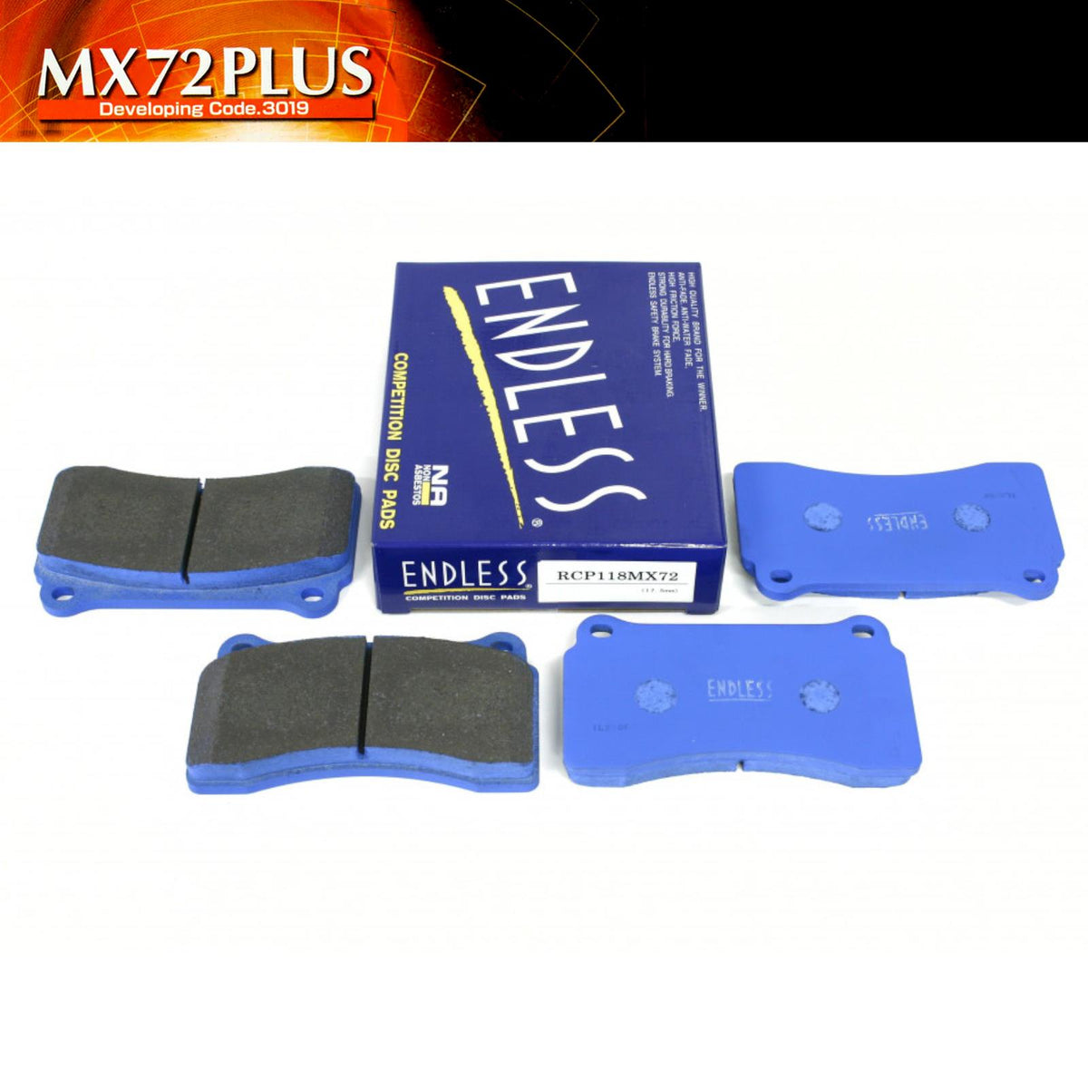Endless Pad Rcp208 Endless Front Rear MX72 PLUS Racing Brake Pads RCP117-MX72PLUS RCP118 ...