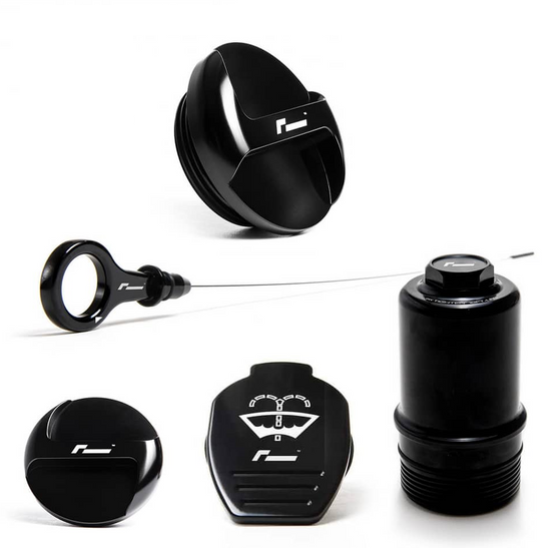 Racingline Billet Engine Bay Kit Dipstick/Oil/Water/Coolant Cap/Filter Housing