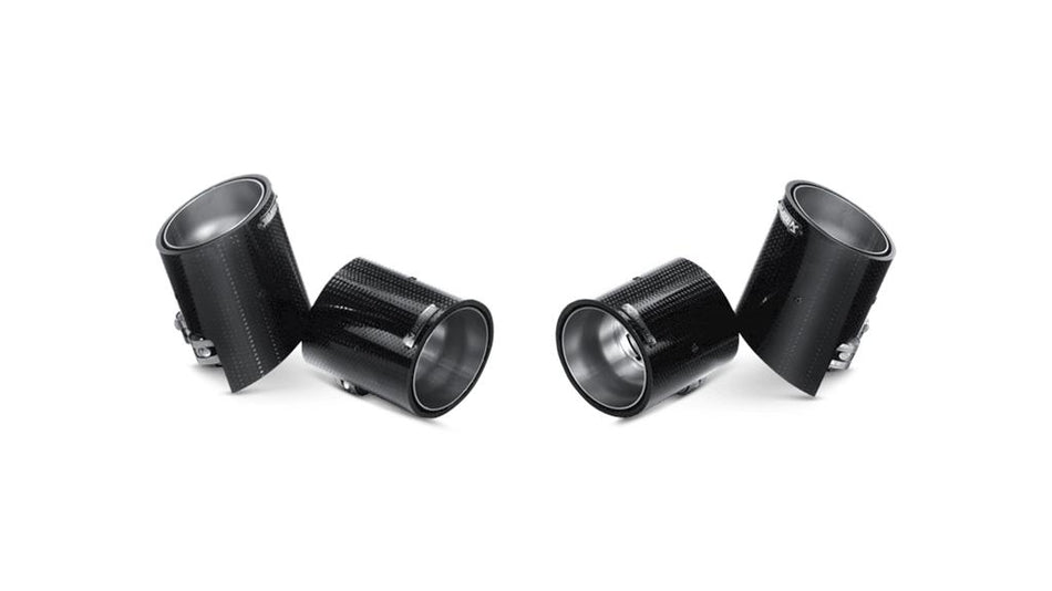 Akrapovic Carbon Fibre Exhaust Tips Tail Pipe Set 90mm/3.5" For BMW M3 E90 E92 E93 07-13