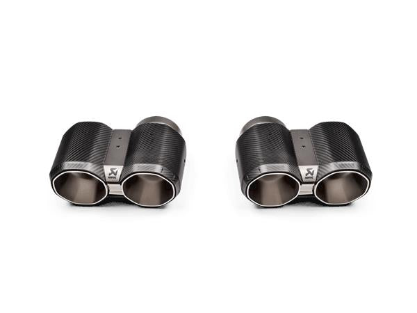 Akrapovic Carbon Fibre Exhaust Tips Tail Pipe Set OCTAGONAL For BMW M3 G80 G81 / M4 G82 G83 / M2 G87