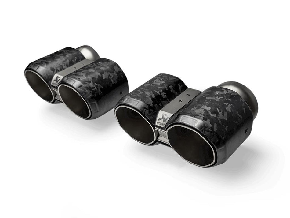 Akrapovic Forged Carbon Exhaust Tips Tail Pipe Set OCTAGONAL For BMW M3 G80 G81 / M4 G82 G83 / M2 G87