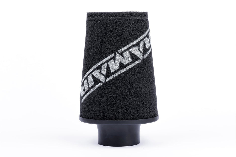 Ramair Small Foam Alloy Neck Cone Air Filter Aluminium Base 80mm OD Black
