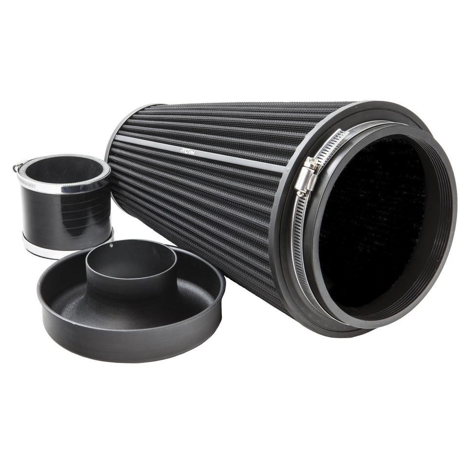 Ramair 102mm ID Neck XLarge Cone Pleated Air Filter W/ Velocity Stack & Coupling