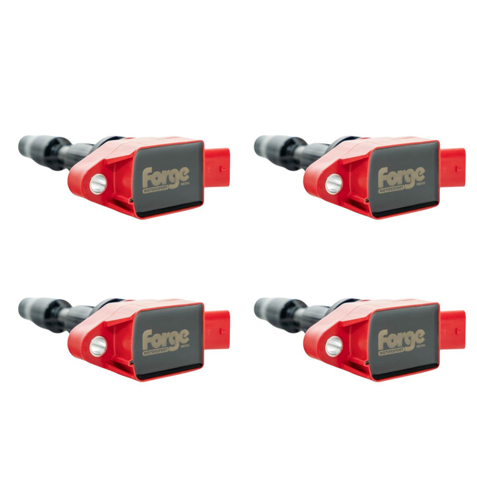 Forge Motorsport Red Ignition Coils Pack x4 For Hyundai i30N Veloster N Elantra N Kona N