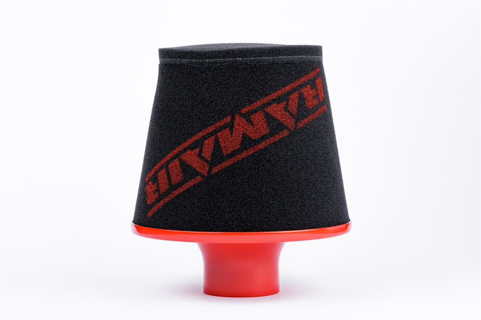 Ramair Jet Stream Large Cone Foam Air Filter 70mm OD Red With Silicone Coupler