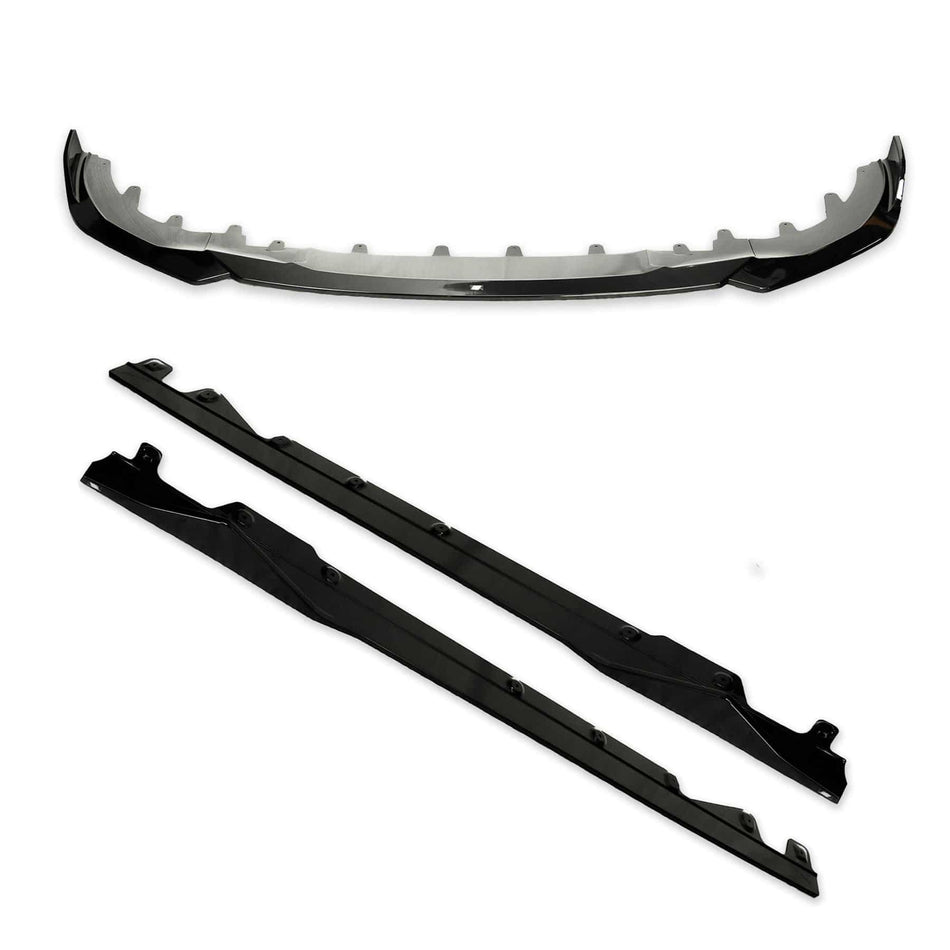 FORM Industries BMW 2 Series M Sport & M240i G42 Gloss Black Kit Front Splitter & Side Skirt Pack by FORM (2021+)