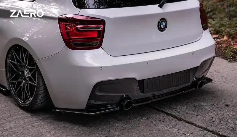 BMW M135i F20 Pre-LCI EVO-1 Gloss Black Rear Diffuser Splitters by ZAERO (2011-2015)