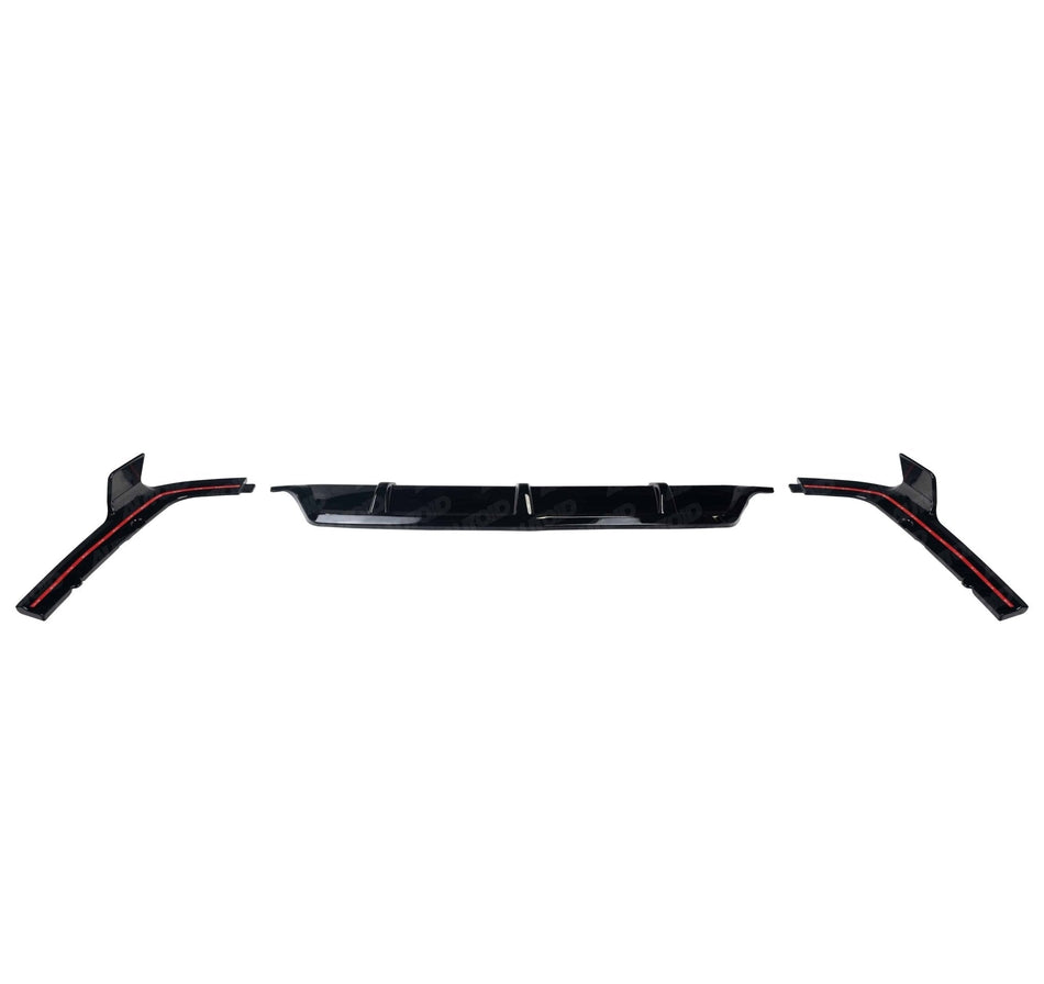 FORM Industries Gloss Black Competition Rear Diffuser Set for BMW X5 by FORM (2018+, G05)