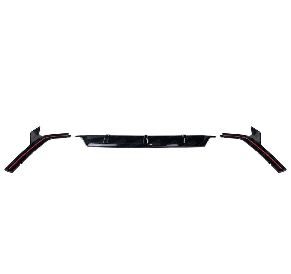 FORM Industries Gloss Black Competition Rear Diffuser Set for BMW X7 by FORM (2018+, G07)
