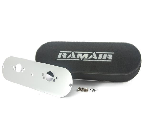 Ramair Twin Carb Air Filter With Baseplate MG Midget 1500 SU HS4 45mm Int Height