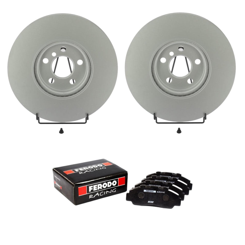 MINI F56 John Cooper Works 2.0 JCW 2x Front Coated Brake Discs and 1x Ferodo DS2500 Brake Pads
