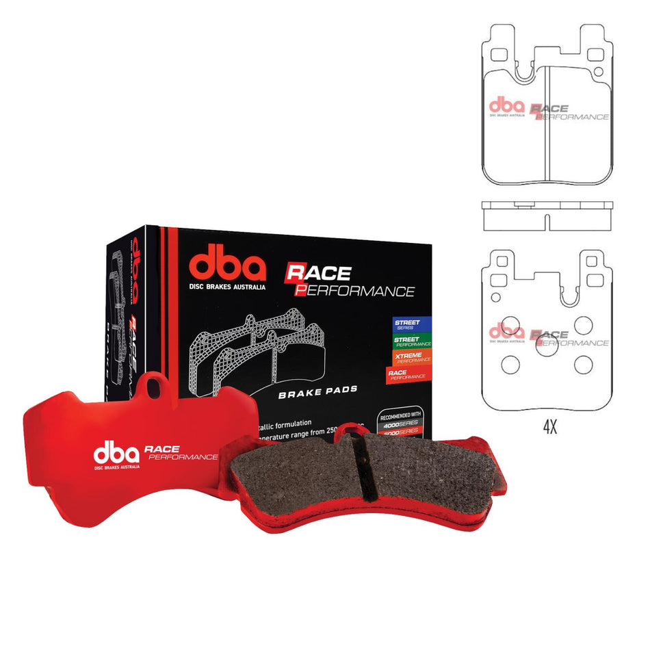 DBA Race Performance Rear Brake Pads for M135i M140i M2 F87 M3 F80 M4 F82 340i