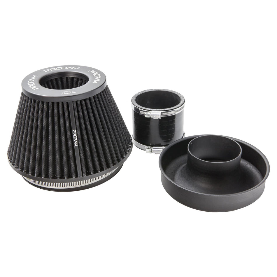 Ramair Pleated 83mm ID Neck Medium Cone Air Filter W/ Velocity Stack & Coupling