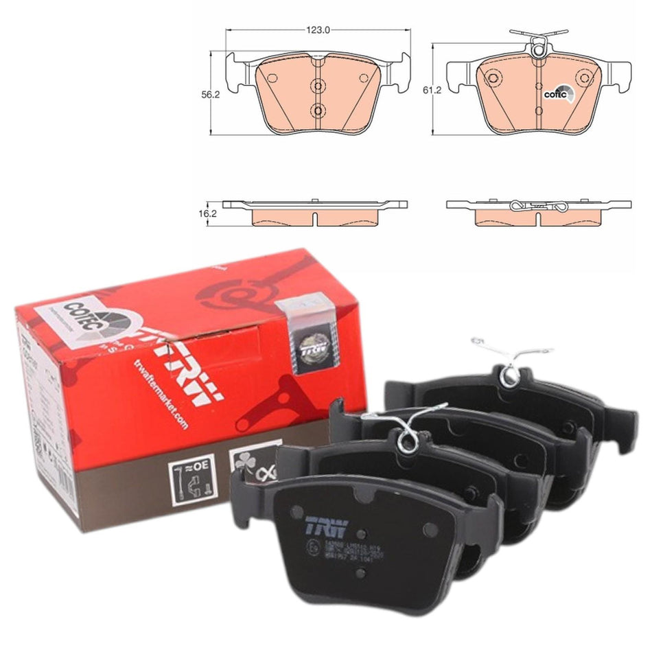 TRW Rear Brake Pads VW Golf MK7 MK7.5 R GTI CS / Audi S3 8V TTS Leon Cupra Mk3