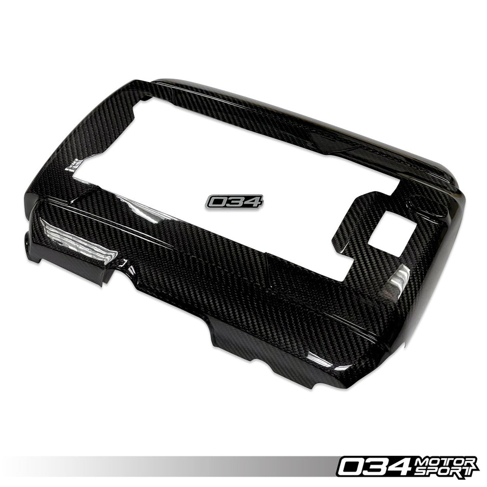 034Motorsport Carbon Fibre Engine Cover Overlay - VW Golf GTI & Golf R Mk7 Mk7.5 1