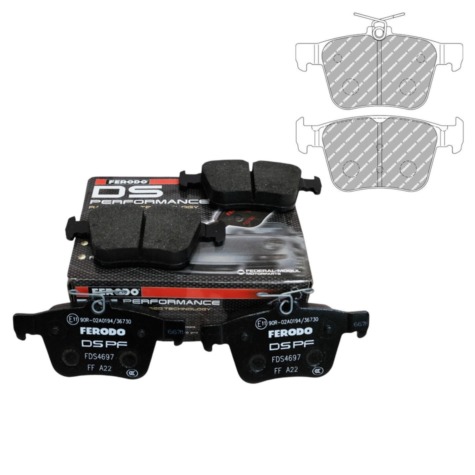 Ferodo DS Performance Rear Brake Pads Audi S3 8V TTS Golf MK7 MK7.5 2.0 GTI R