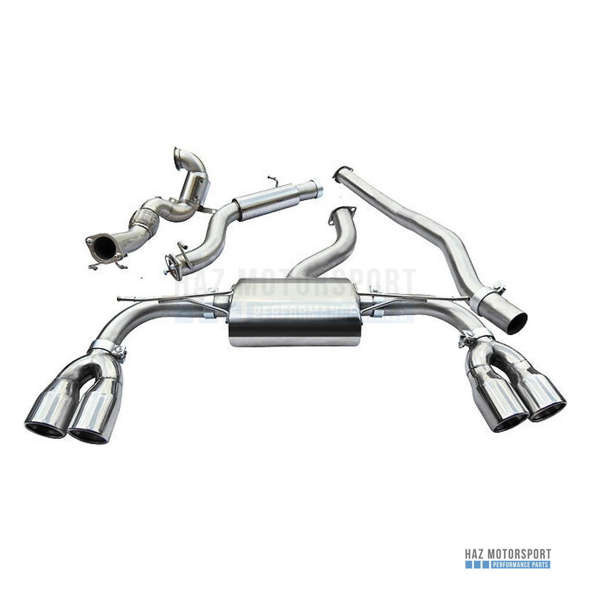 Cobra Sport Non-Valved Turbo Back Exhaust – Audi S3 8V 3 Door (2013–2018) - Cobra Sport