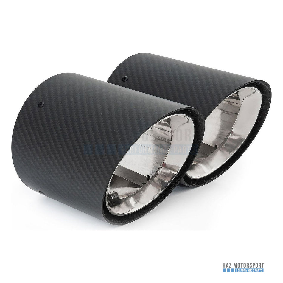 Cobra Sport 4.5" Carbon Fibre M Performance Style Slip-on Tailpipes (Pair) – BMW M135i xDrive F40 (2019 on) - Cobra Sport