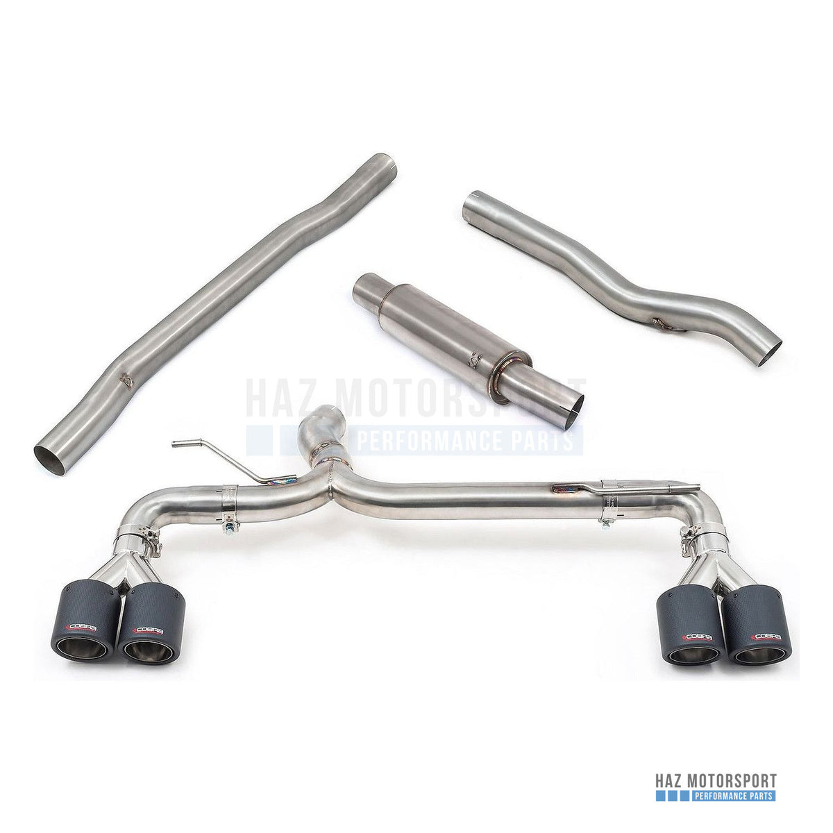 Cobra Sport Venom Quad Exit M3 Style Race Box Delete Cat Back Exhaust – BMW M135i F40 (2019 on) - Cobra Sport