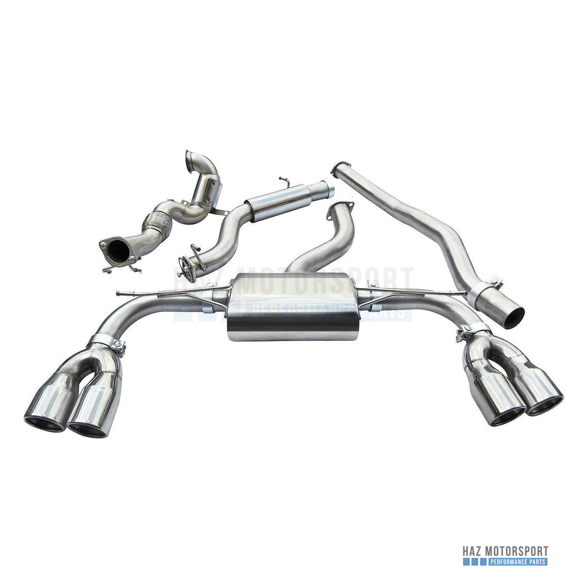 Cobra Sport Non-Valved Turbo Back Exhaust – Audi S3 8V Saloon (2013–2018) - Cobra Sport