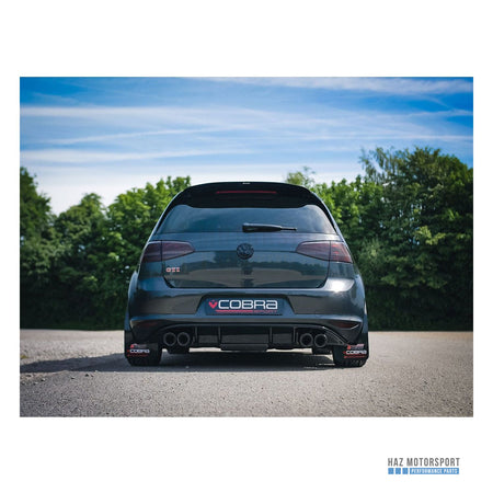 Cobra Sport Quad Exit Race Rear Axle Back (Box Delete) Golf R Style Exhaust – VW Golf GTI Mk7 2.0 TSI 5G (2012–2017)