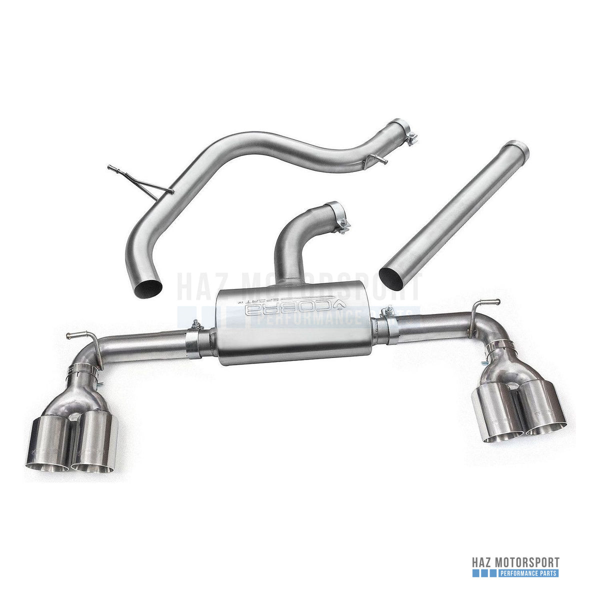 Cobra Sport Quad Exit Cat Back Golf R Style Exhaust – VW Golf GTI Mk7 2.0 TSI 5G (2012–2017)