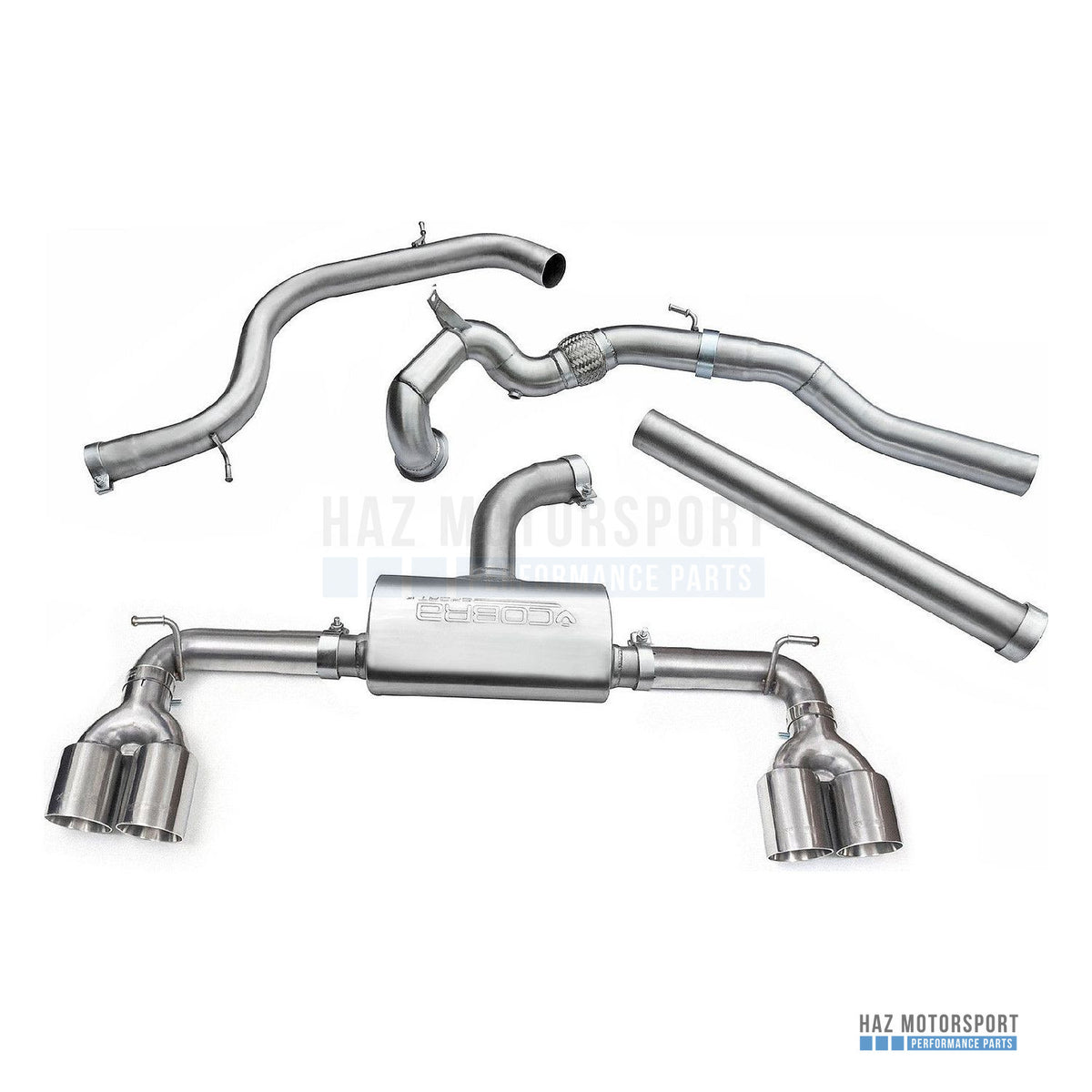 Cobra Sport Quad Exit Turbo Back Golf R Style Exhaust – VW Golf GTI Mk7 2.0 TSI 5G (2012–2017)