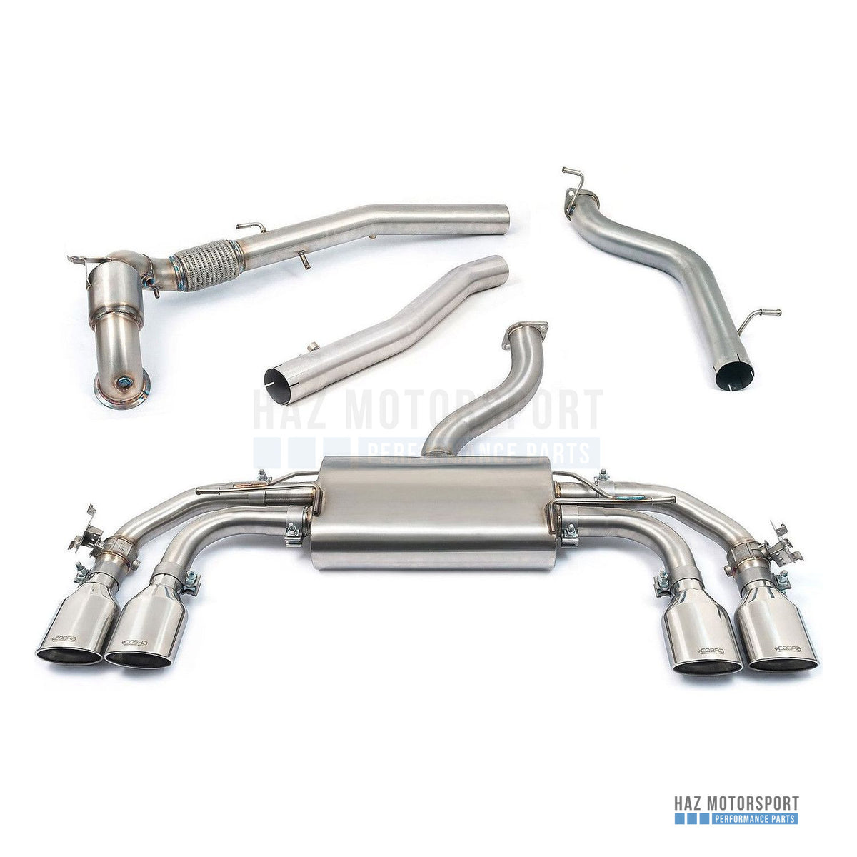 Cobra Sport Valved Turbo Back Exhaust – VW Golf R Mk8 2.0 TSI (2021 on)
