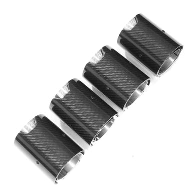 FORM Industries BMW M2 & M2 Competition F87, M3 F80 & M4 F82 Carbon Fibre Exhaust Tips with Silver Ends by FORM (2014-2021)