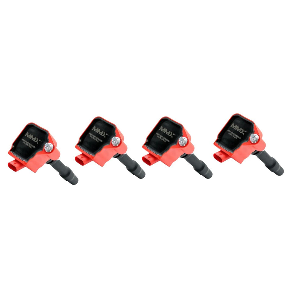 MMX Red Ignition Coils Pack x4 For BMW Mini M135i M235i 120i 220I Cooper S B48