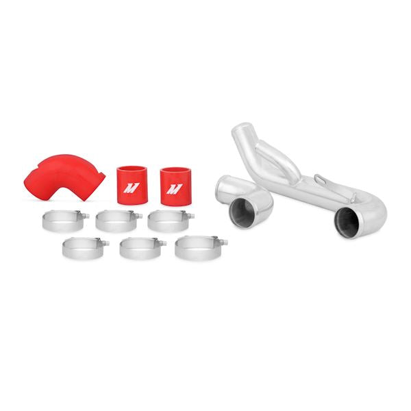 Mishimoto X Lower Intercooler Pipe Kit, Red Hoses Mitsubishi Lancer 2008-2015