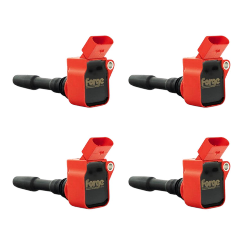 Forge Motorsport Red Ignition Coils Pack x4 For VW Golf GTI R MK7/MK7.5 S3 8V Leon cupra 2.0 TSI