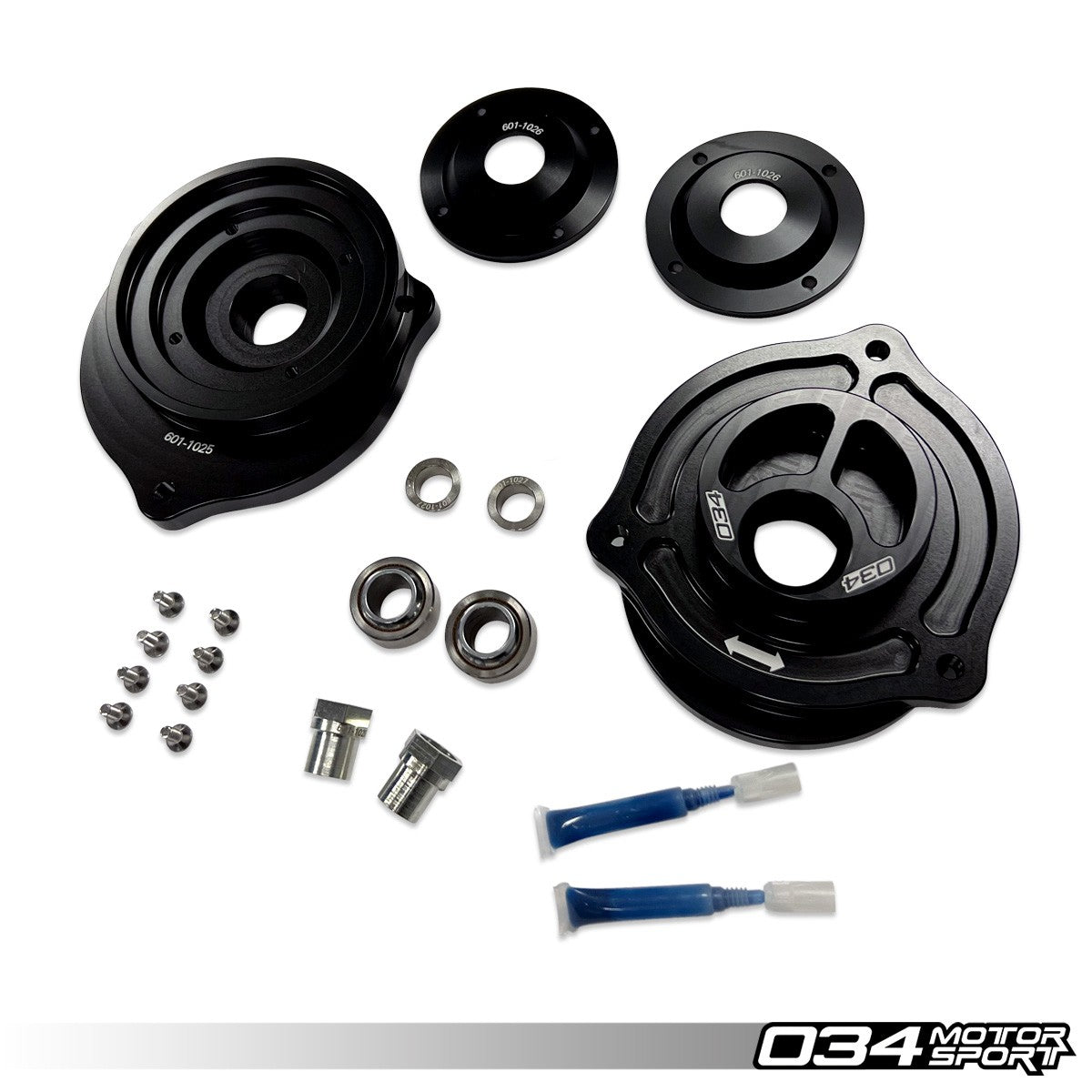 034Motorsport Motorsport Camber Top Mounts -1.5° - VW Golf Mk5 Mk6 & Audi A3 8P 1