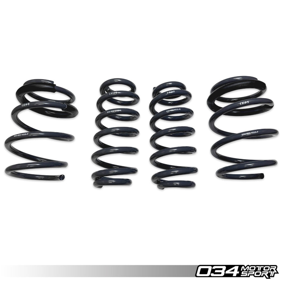 034Motorsport Dynamic+ Lowering Springs 25mm/20mm Drop - Audi RS3 8Y 1