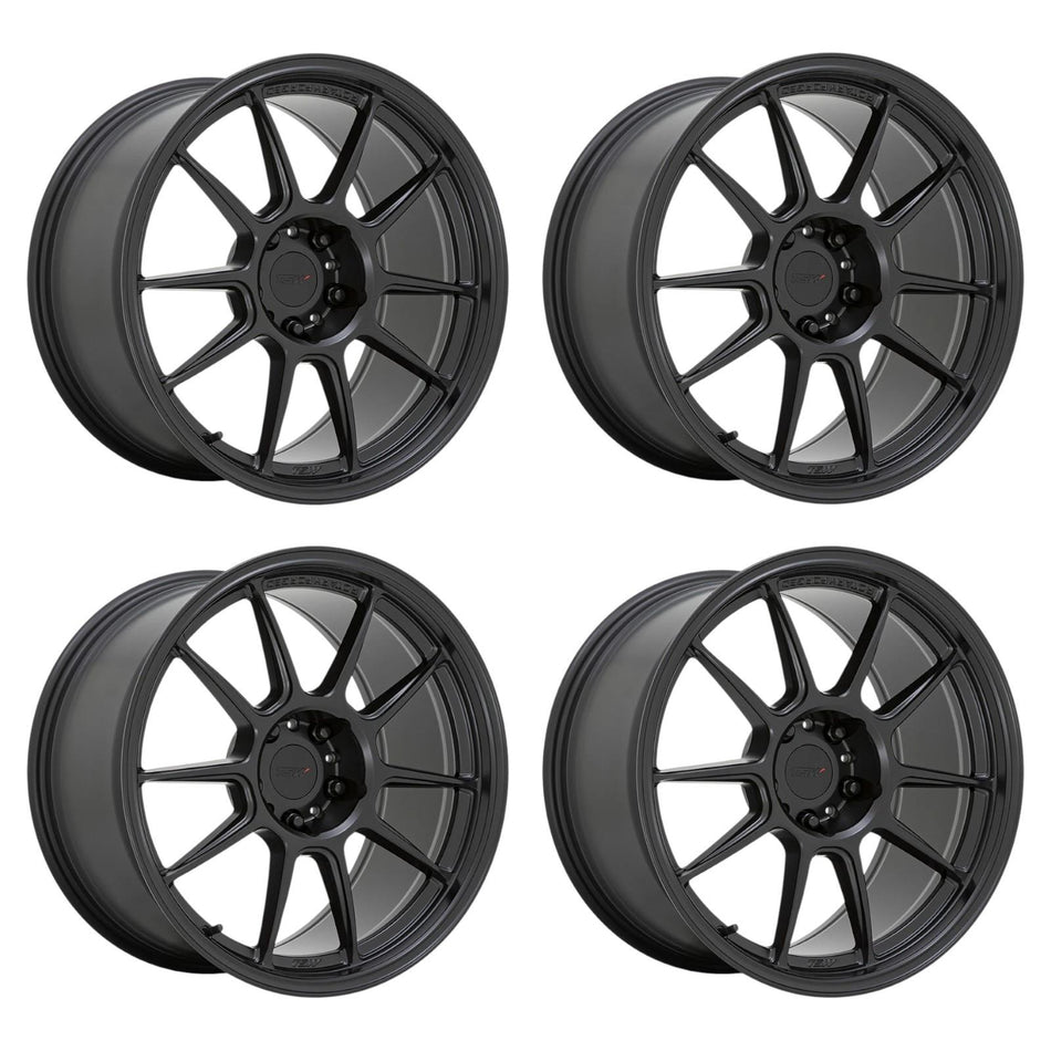 TSW Imatra 18x9J ET45 5x112 Matt Black Alloy Wheels 4x Set For VW Golf GTI R MK7