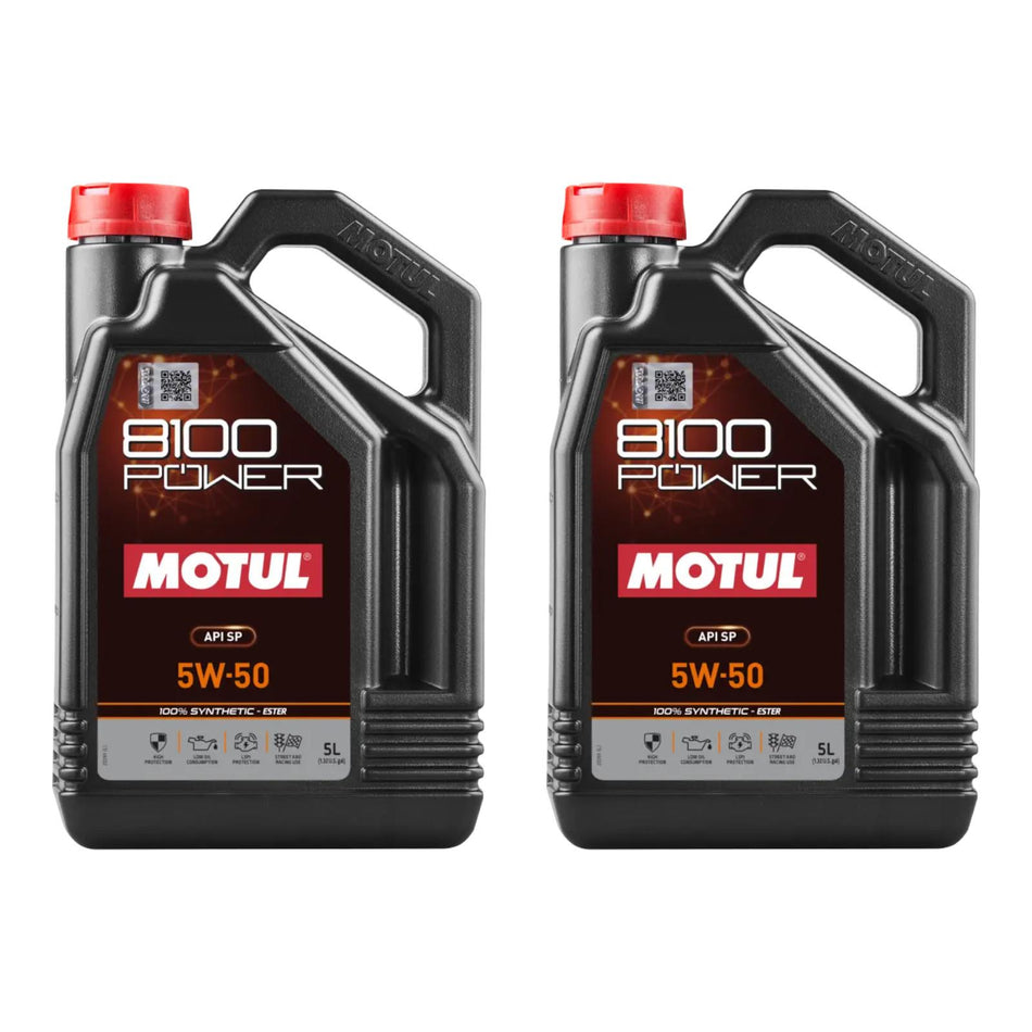 10L MOTUL 8100 POWER 5W-50 Ester Synthetic Engine Oil For BMW E60 E61 E63 E64 M5 M6 5.0 V10