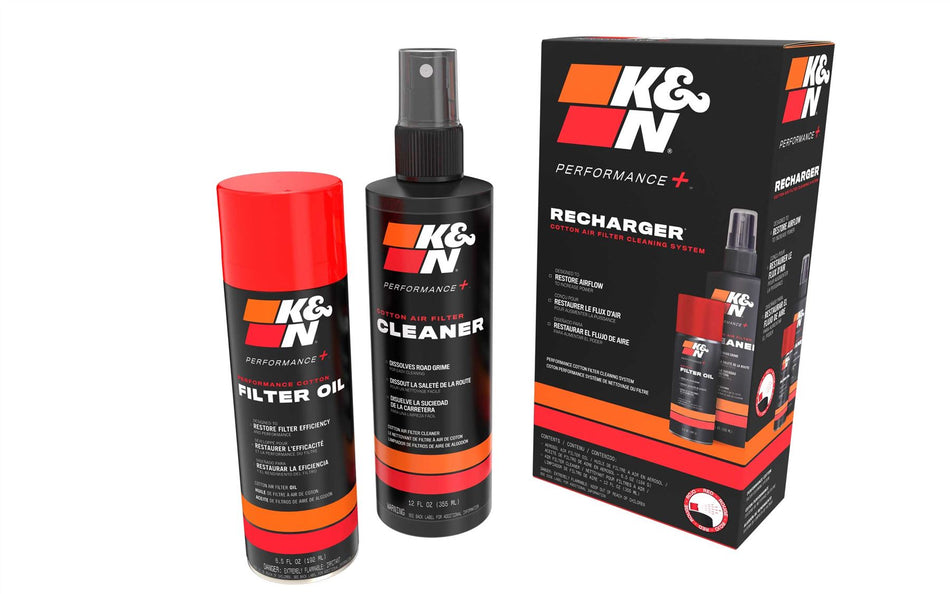 K&N Air Filter High-Flow Performance Washable Reusable Oiled Drop-In Cold Air