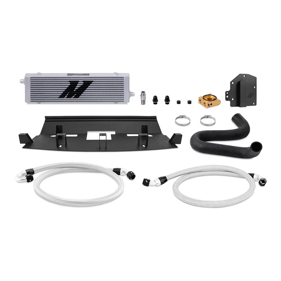 Mishimoto RHD Oil Cooler Kit, Silver, Thermostatic Ford Mustang 18-23