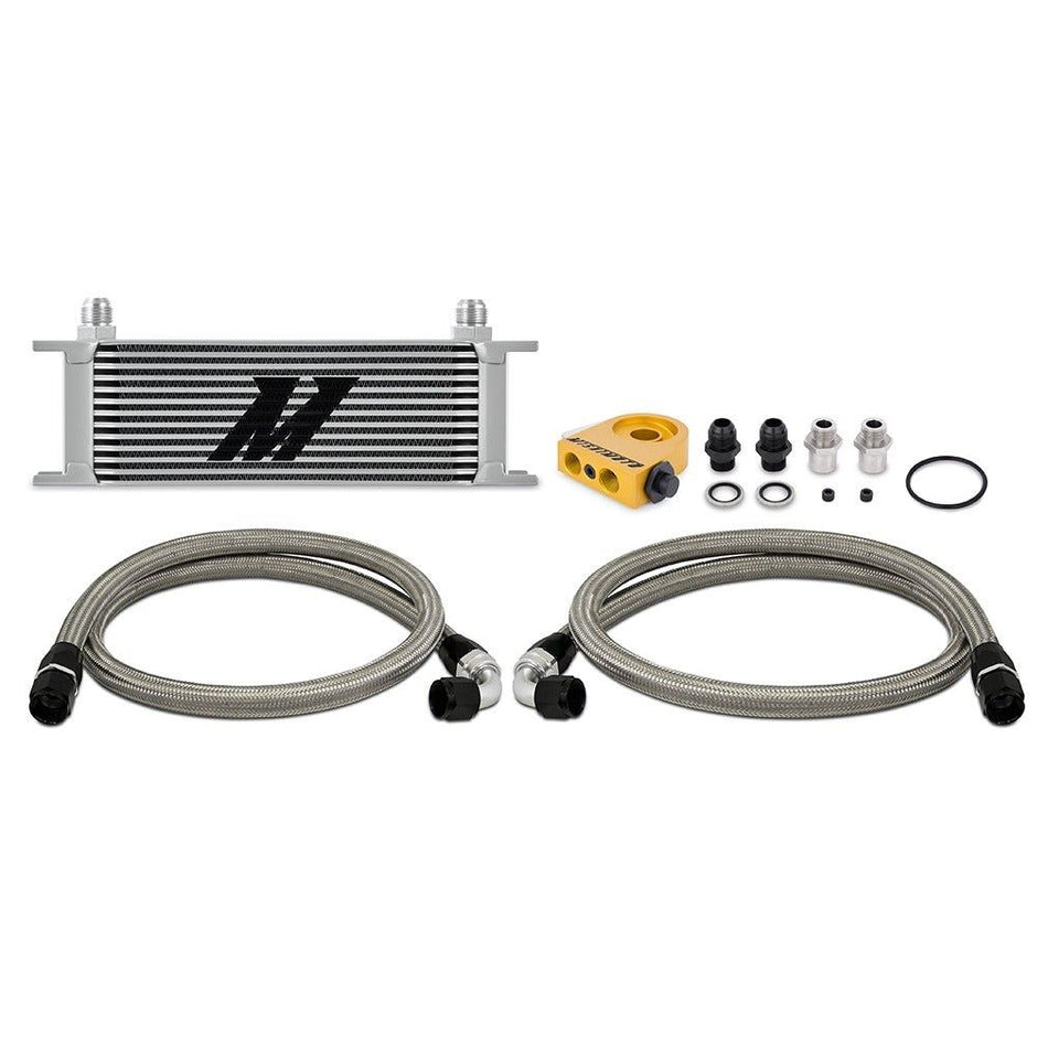 Mishimoto Performance Universal Thermostatic Oil Cooler Kit, 13-Row Silver